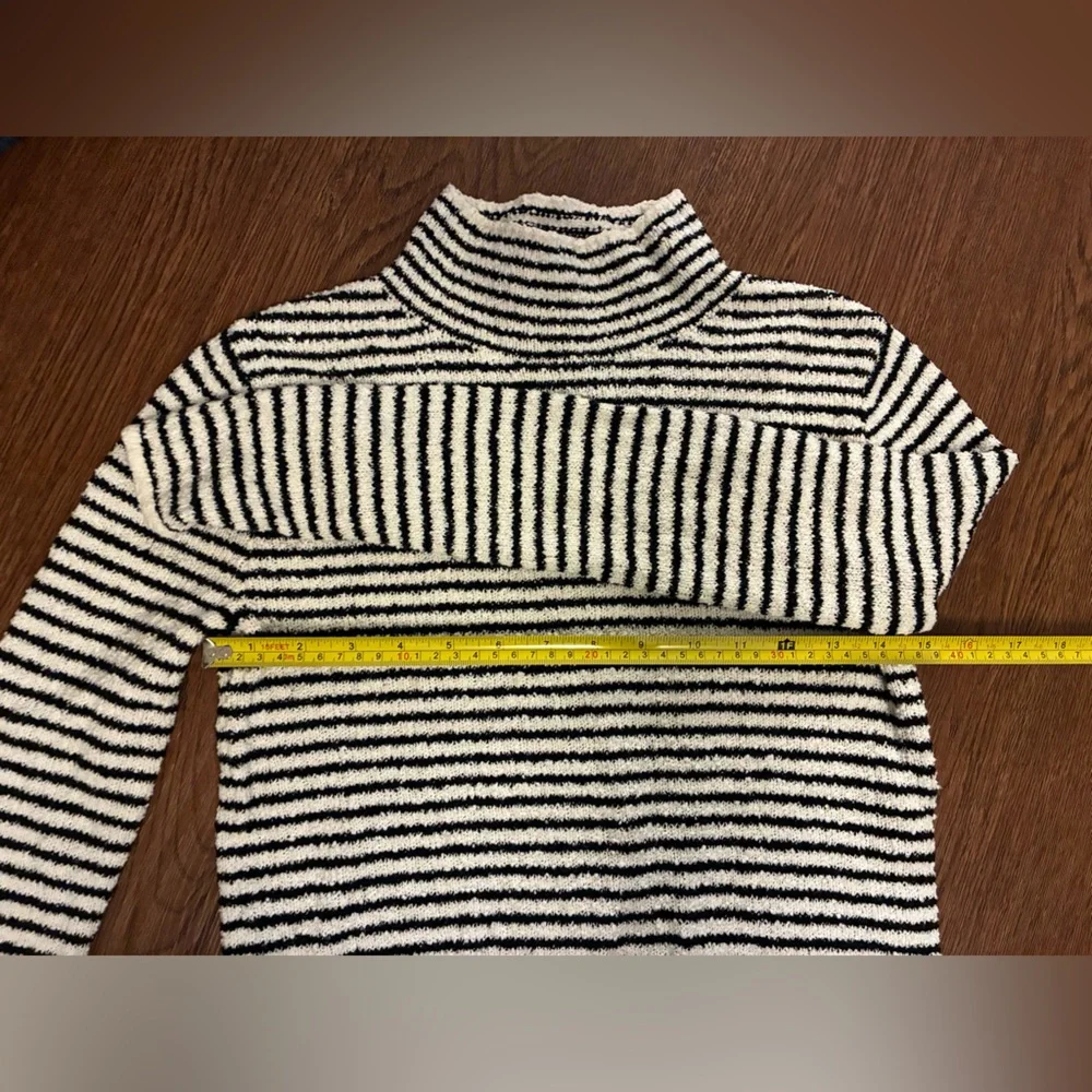 J. Crew Striped Mockneck Pullover Sweater - Size XXS